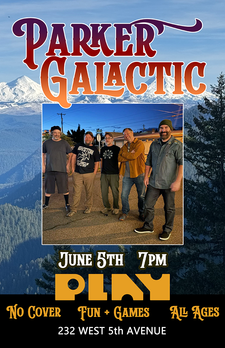 Parker Galactic flyer for its show at PLAY on June 5, 2026.