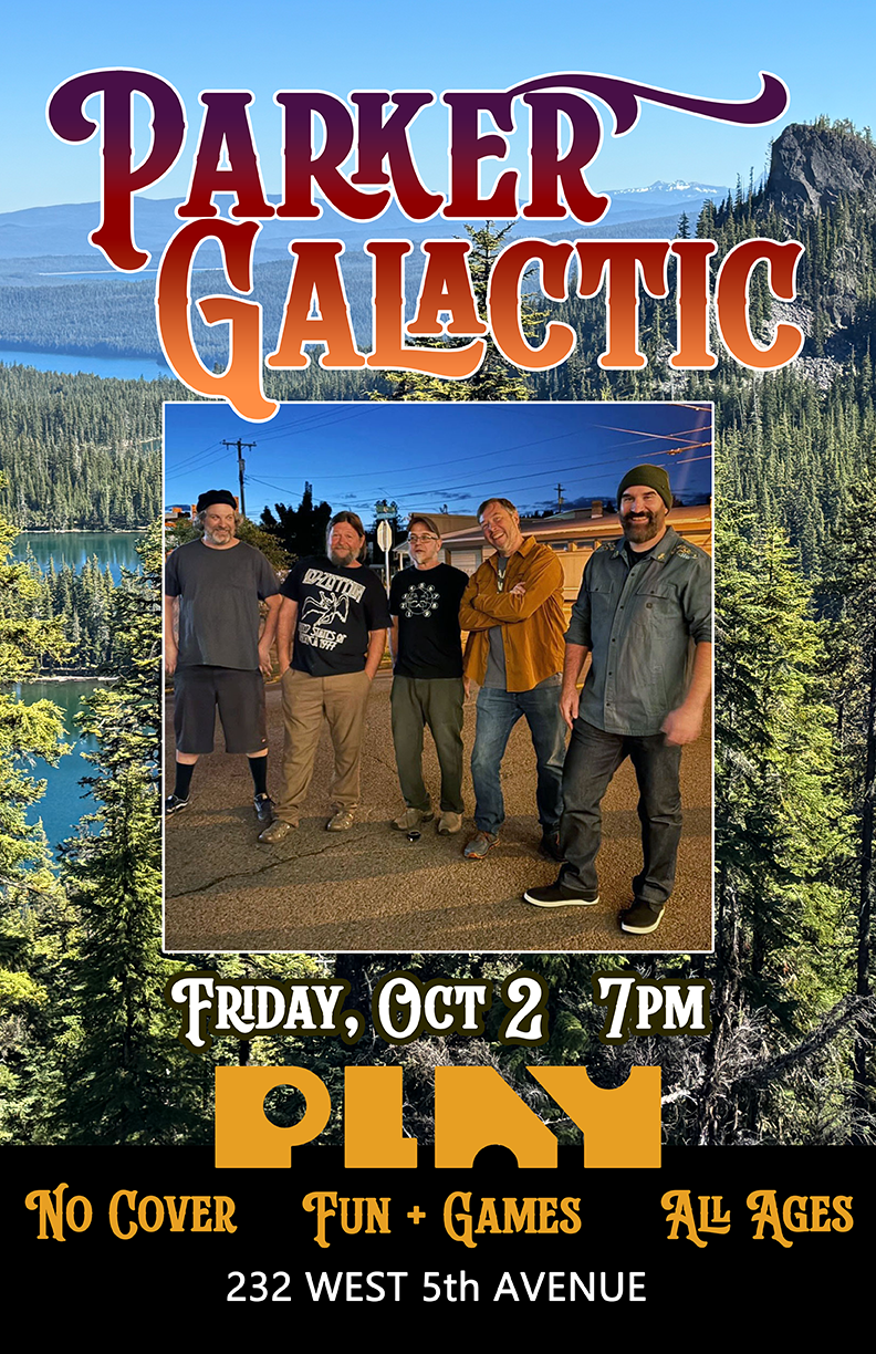 Parker Galactic poster for October 2, 2026 show at PLAY.